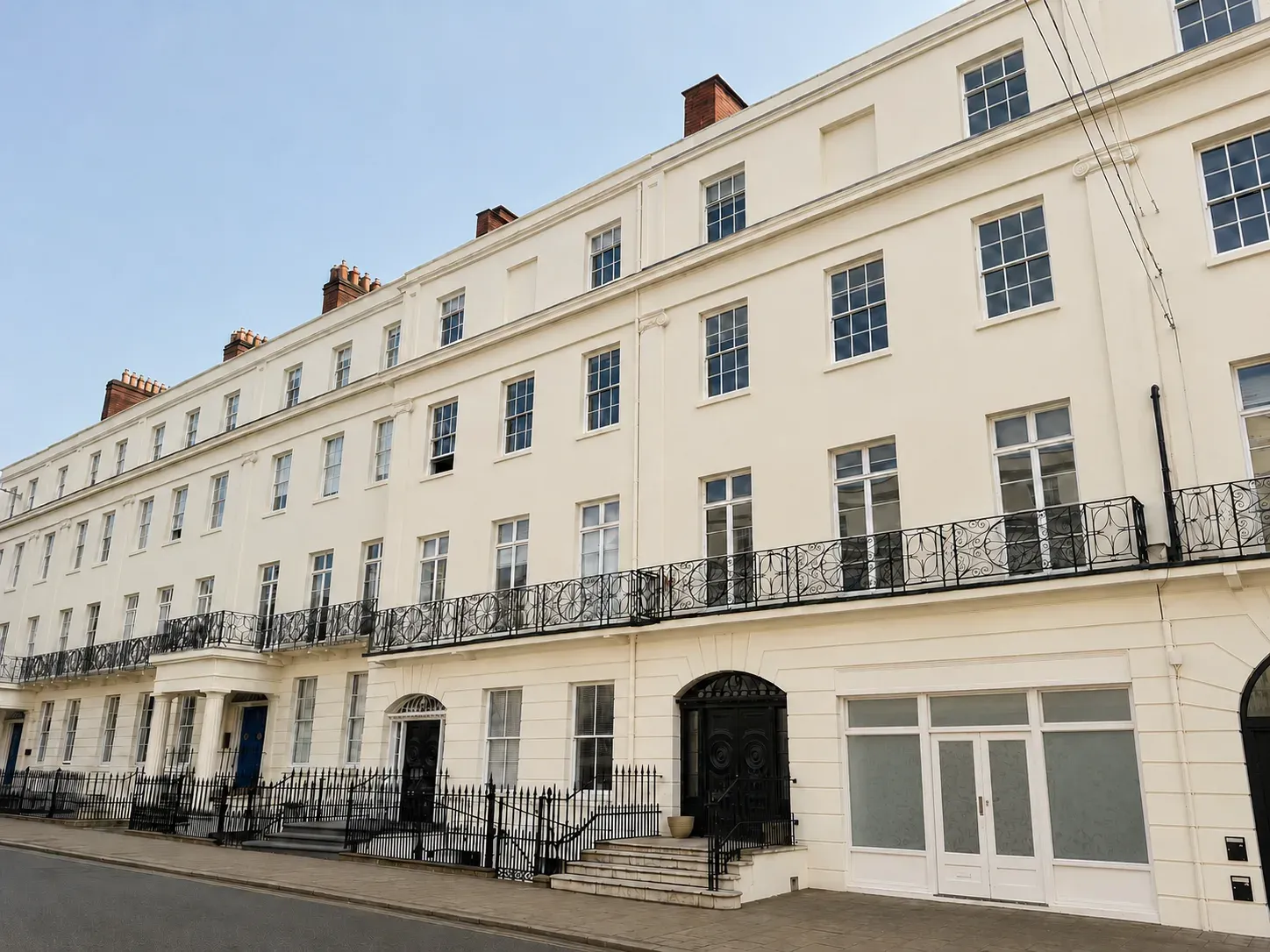 The Regency terrace at 7 and 9 Parade in Leamington Spa.